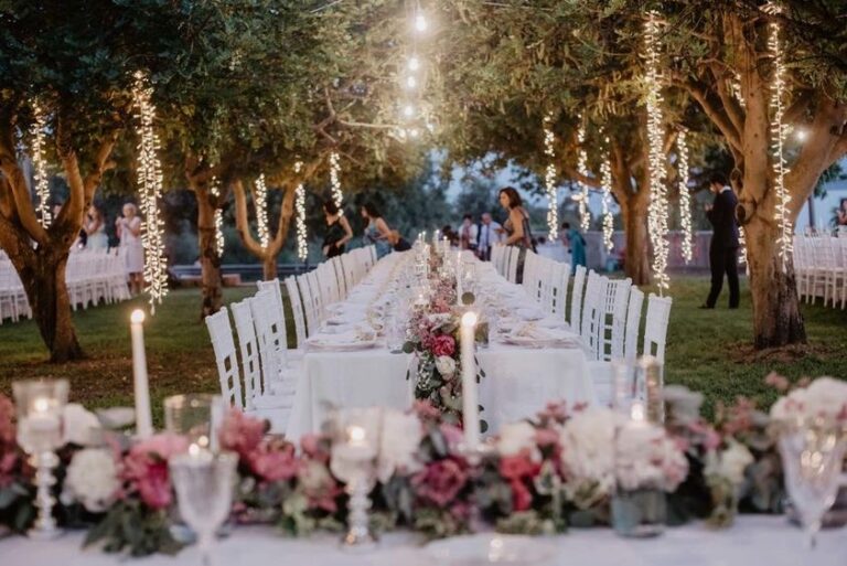 allestimento matrimonio luminarie