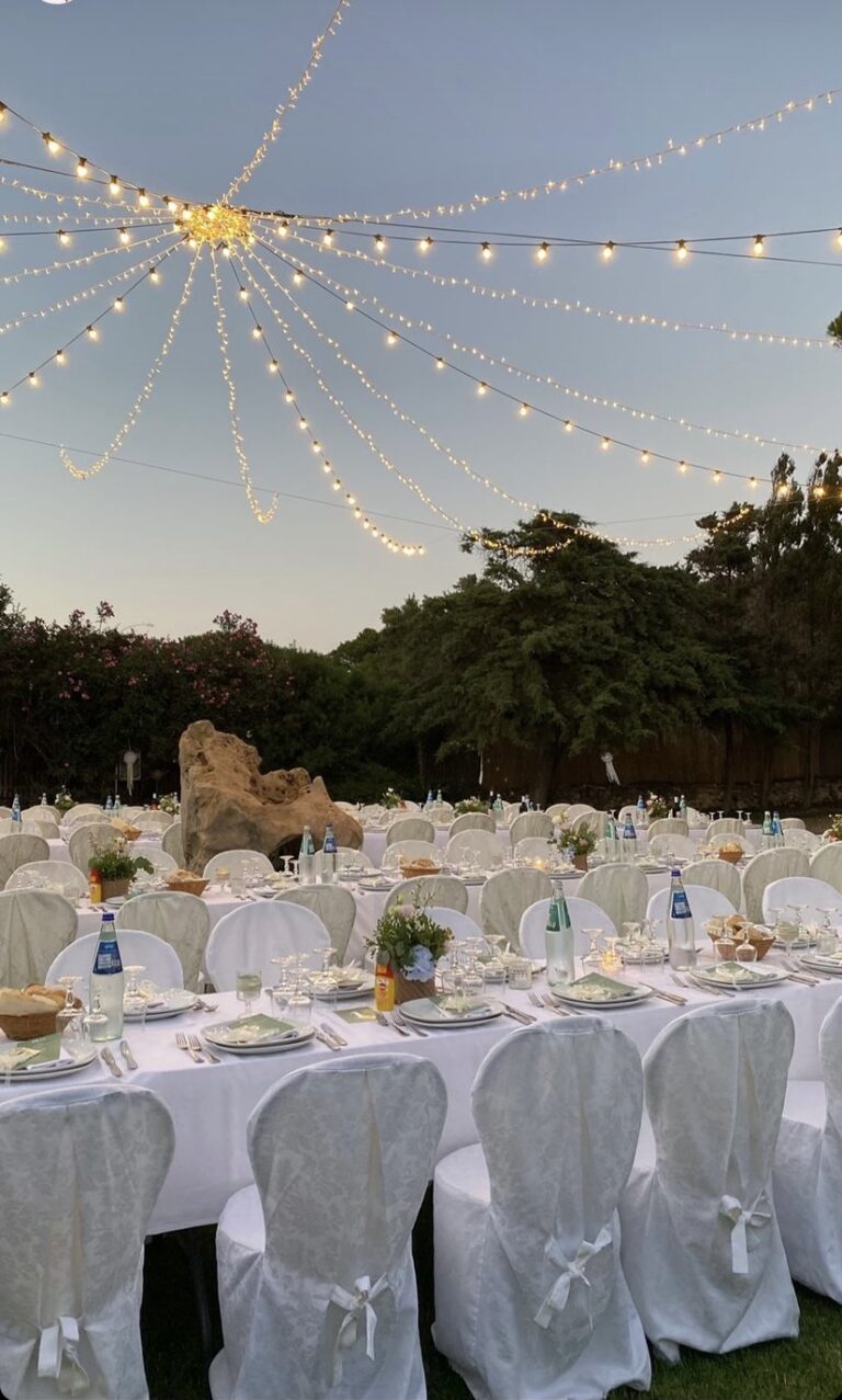 allestimento matrimonio luminarie