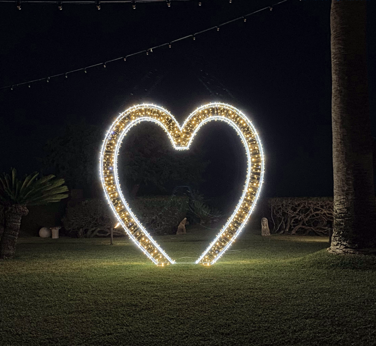 cuore 3d luminarie sculture3d