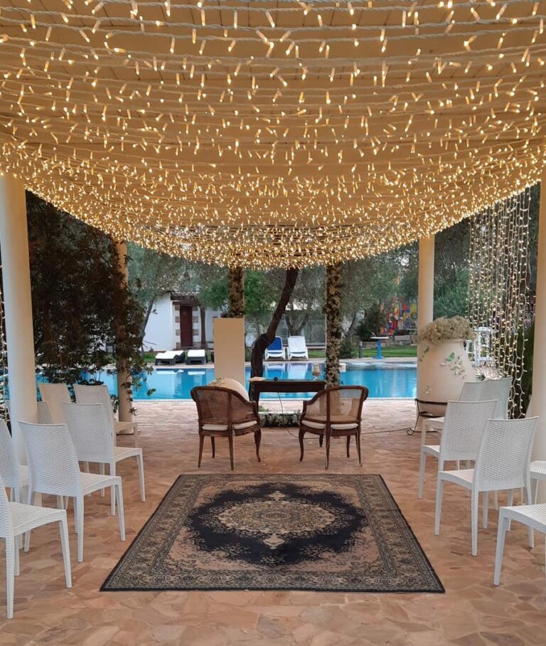 allestimento luminoso matrimonio