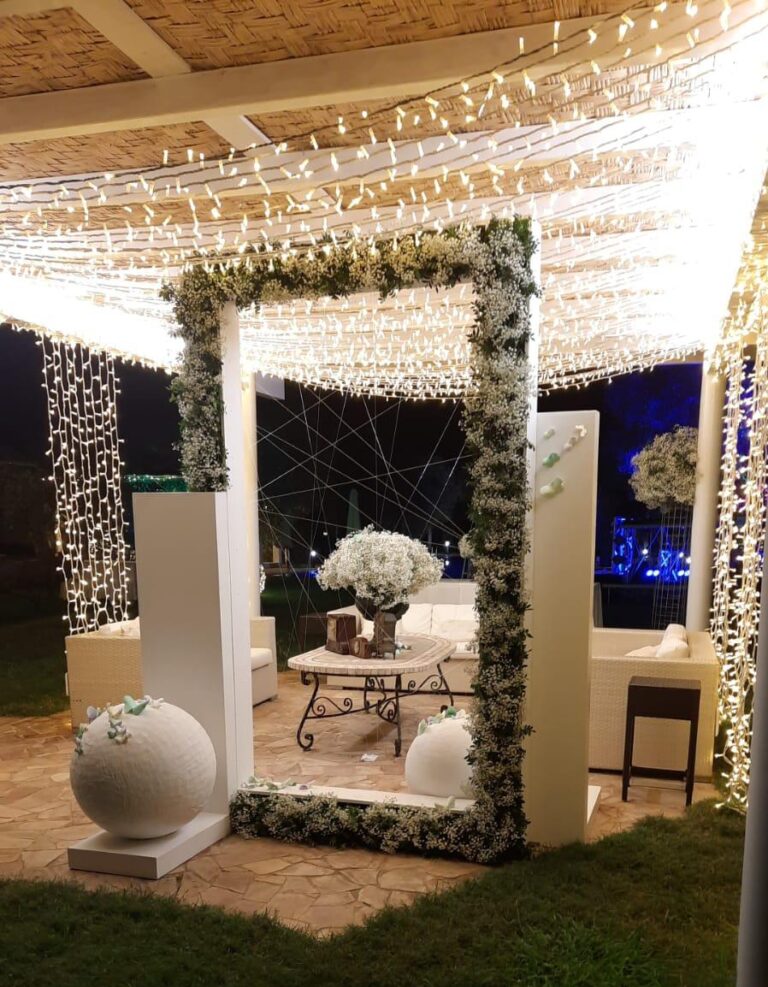 allestimento luminoso matrimonio